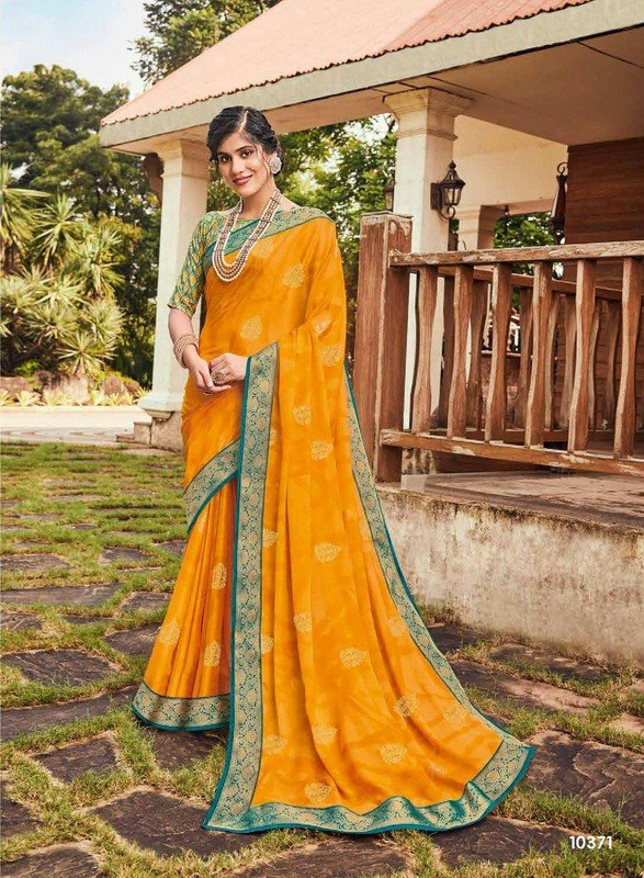 Subhash Mahira Sb-10371 Yellow Georgette Saree