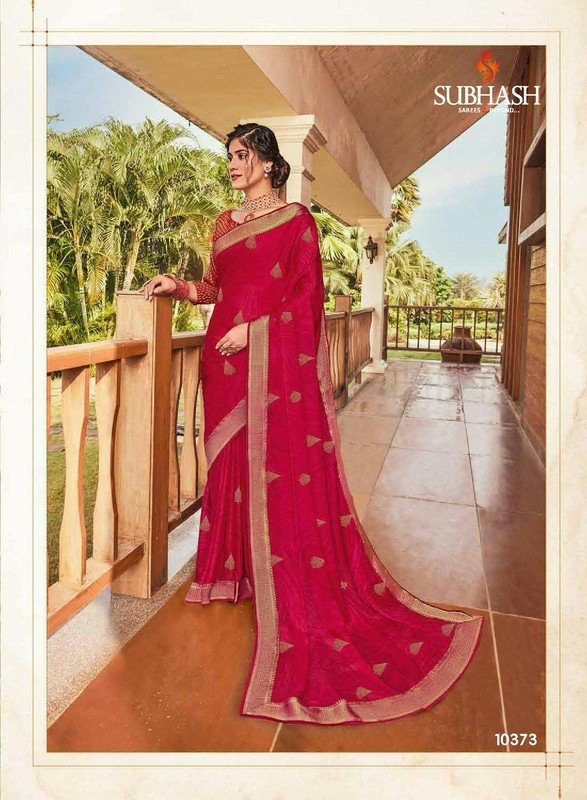 Subhash Mahira Sb-10373 Pink Georgette Saree