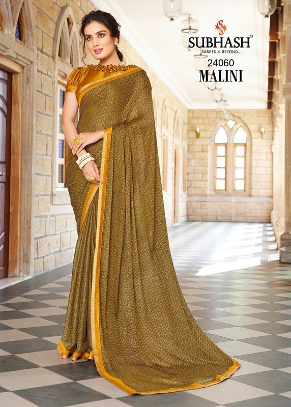 Subhash Malini Sb-24060 Multicolor Viscose Georgette Saree