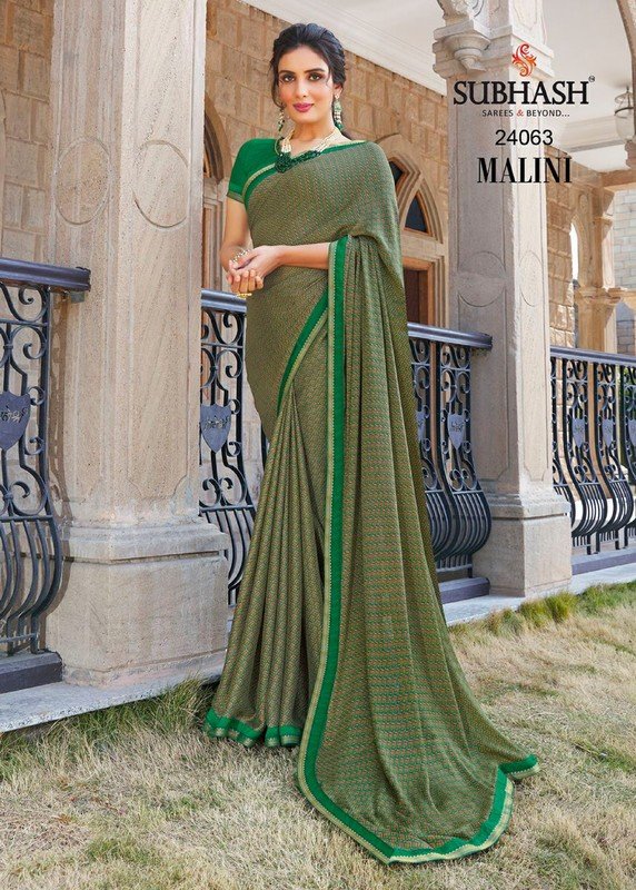 Subhash Malini Sb-24063 Multicolor Viscose Georgette Saree