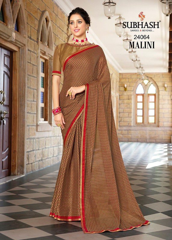 Subhash Malini Sb-24064 Multicolor Viscose Georgette Saree