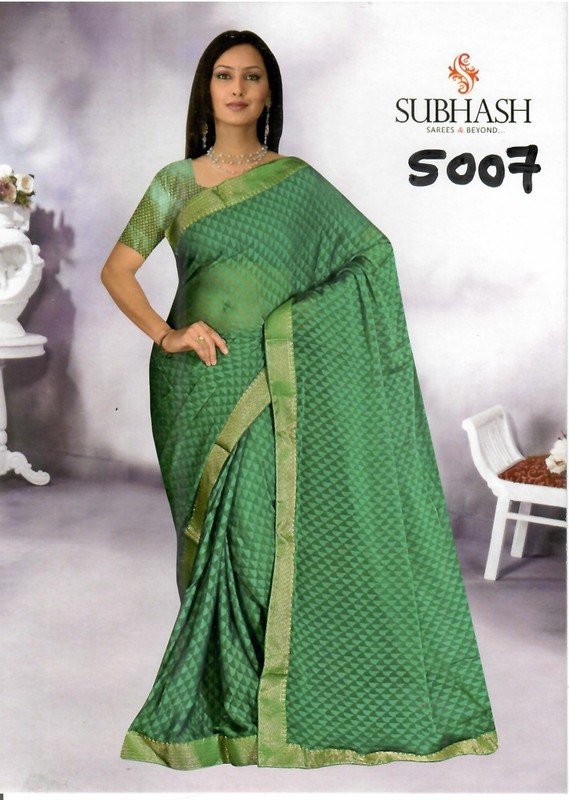 Subhash Manki Jl Sb-5007 Green Georgette Saree