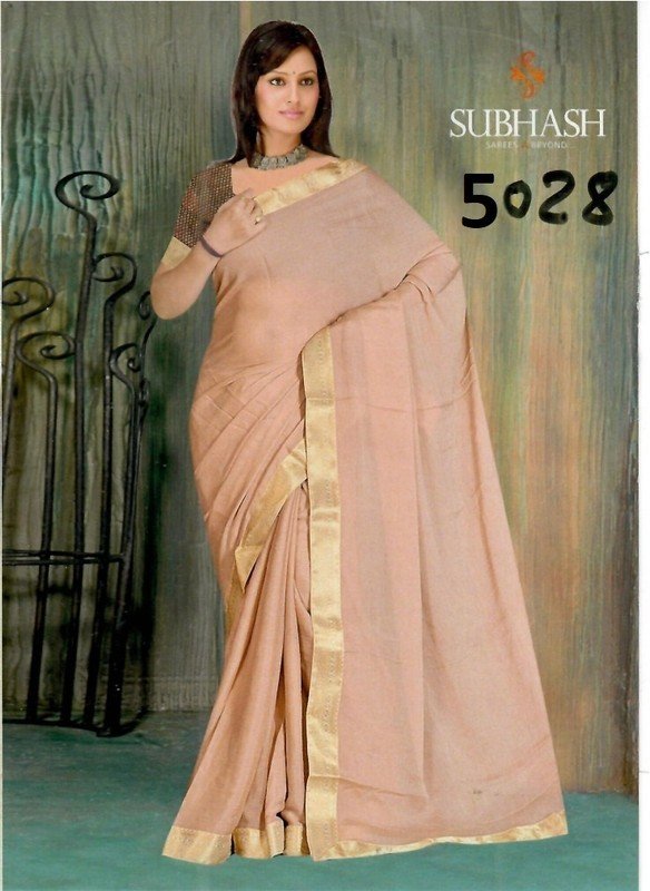 Subhash Manki Jl Sb-5028 Cream Georgette Saree