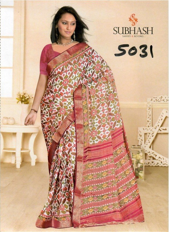 Subhash Manki Jl Sb-5031 Multicolor Georgette Saree