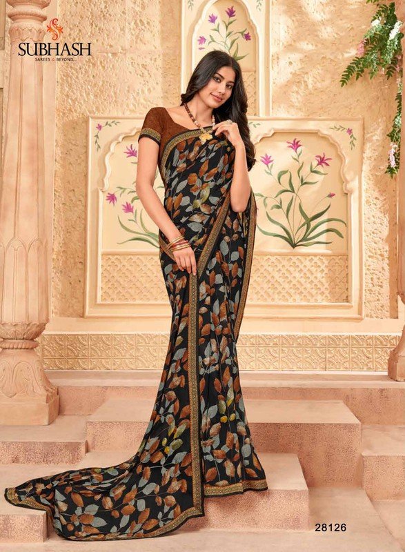 Subhash Radha-5 Sb-28126 Multicolor Georgette Saree