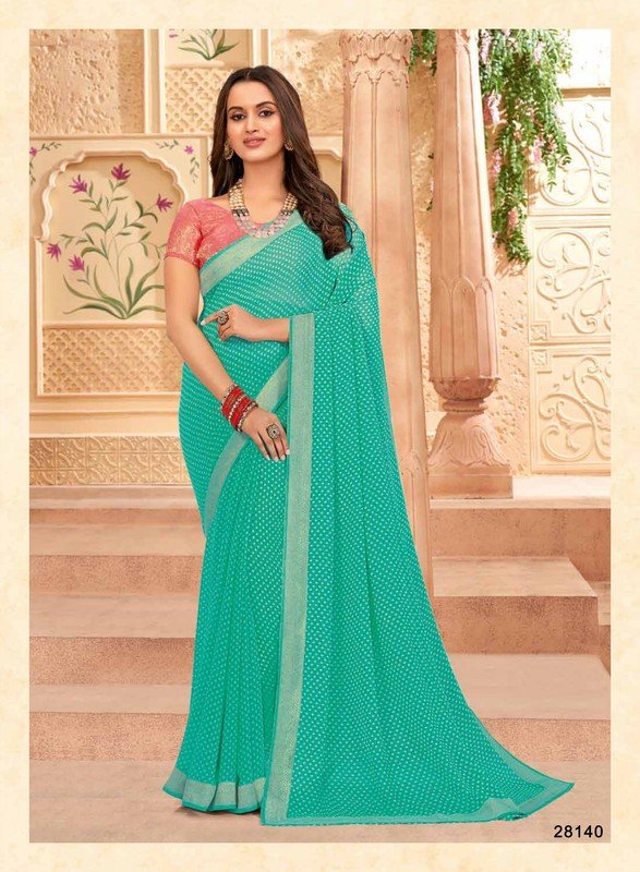 Subhash Radha-5 Sb-28140 Blue Georgette Saree