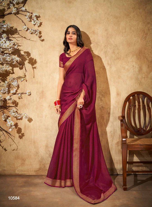 Subhash Riviera-15 Sb-10584 Violet Georgette Saree