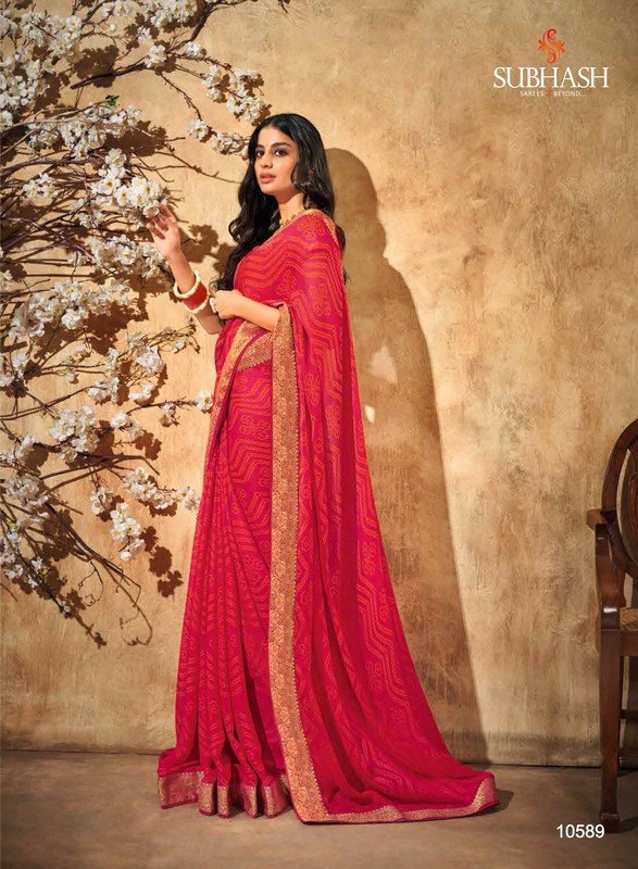 Subhash Riviera-15 Sb-10589 Pink Georgette Saree