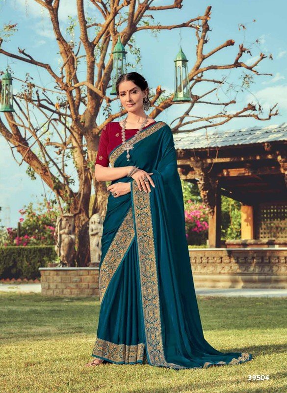 Subhash Saanchi Sb-39504 Green Chiffon Saree