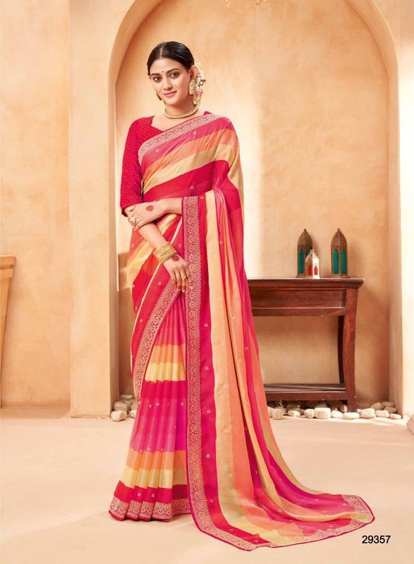 Subhash Shankari-3 Sb-29357 Multicolor Georgette Saree