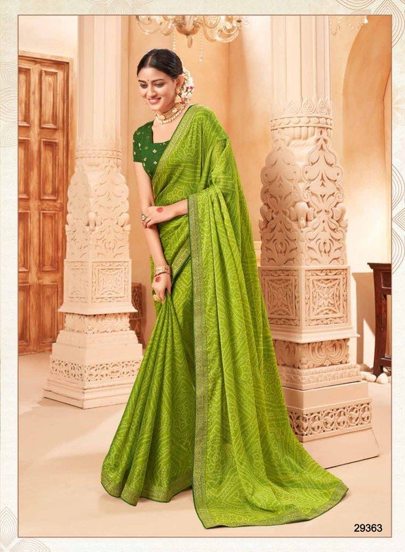 Subhash Shankari-3 Sb-29363 Green Georgette Saree