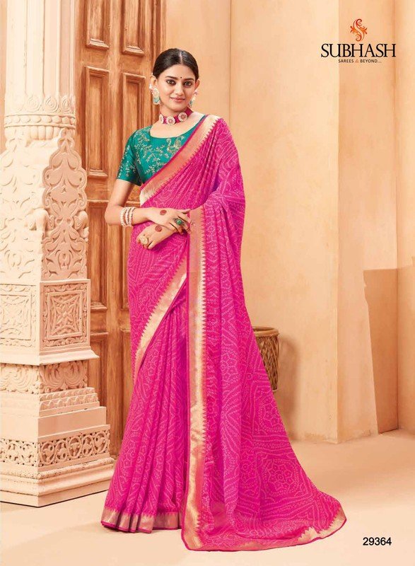 Subhash Shankari-3 Sb-29364 Pink Georgette Saree