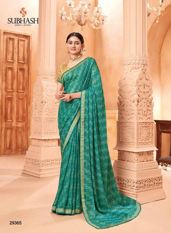 Subhash Shankari-3 Sb-29365 Blue Georgette Saree