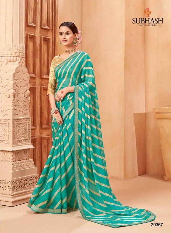 Subhash Shankari-3 Sb-29367 Blue Georgette Saree