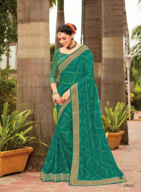 Subhash Shankari Sb-39007 Blue Chiffon Saree