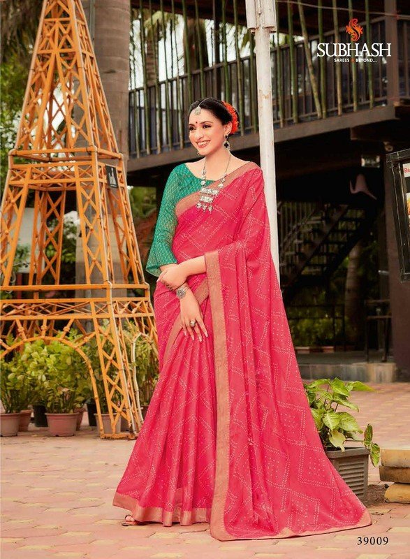 Subhash Shankari Sb-39009 Pink Chiffon Saree