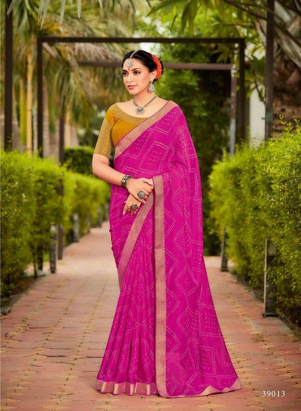 Subhash Shankari Sb-39013 Pink Chiffon Saree