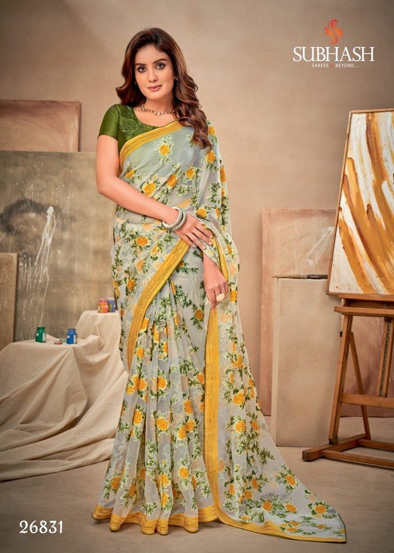 Subhash Vaama Sb-26831 Multicolor Organza Saree