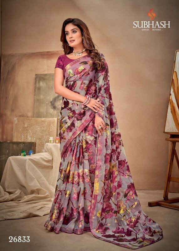 Subhash Vaama Sb-26833 Multicolor Organza Saree