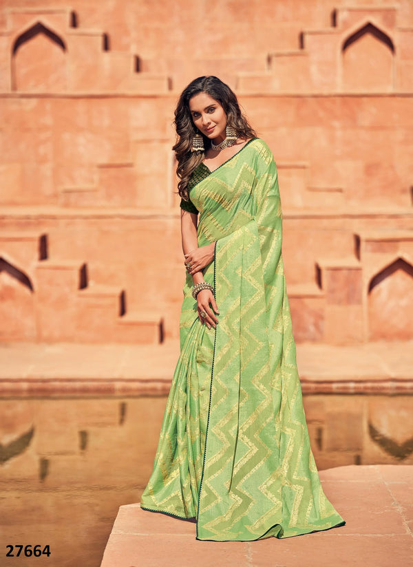 Subhash Vintage-16 Sb-27664 Green Georgette Saree