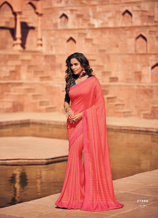 Subhash Vintage-16 Sb-27666 Pink Georgette Saree