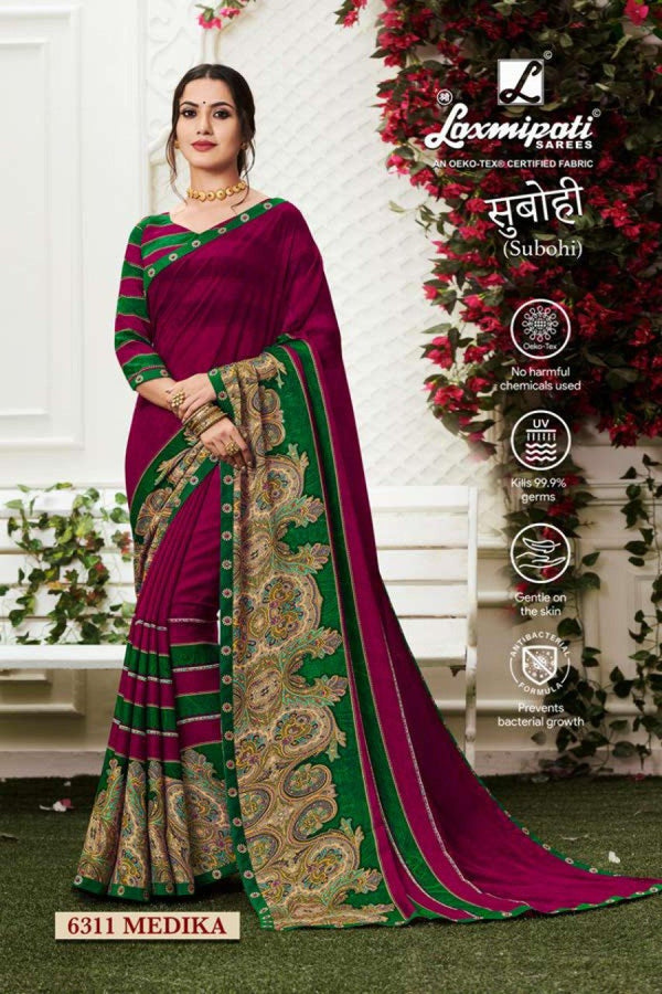 Laxmipati Subohi 6311 Multicolor Georgette Saree