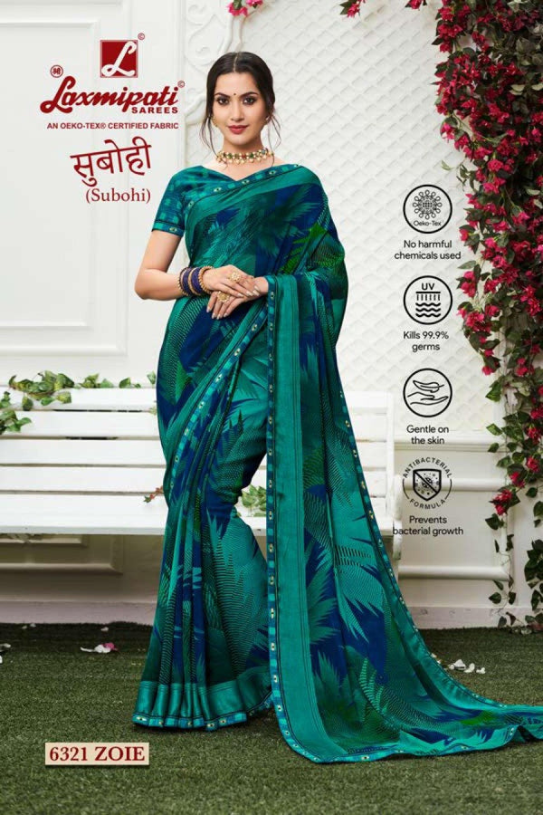 Laxmipati Subohi 6321 Blue Georgette Saree