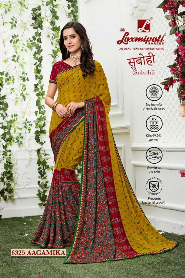 Laxmipati Subohi 6325 Multicolor Georgette Saree