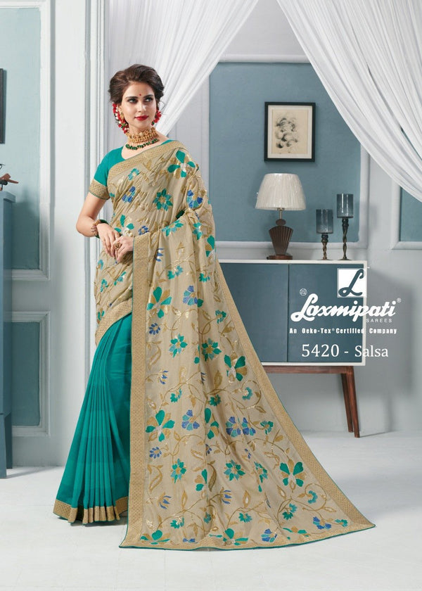 Laxmipati Sui Dhaga 5420 Multicolor Silk Saree