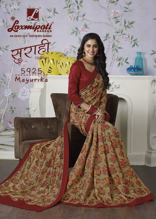 Laxmipati Surahi 5925 Multicolor Georgette Saree