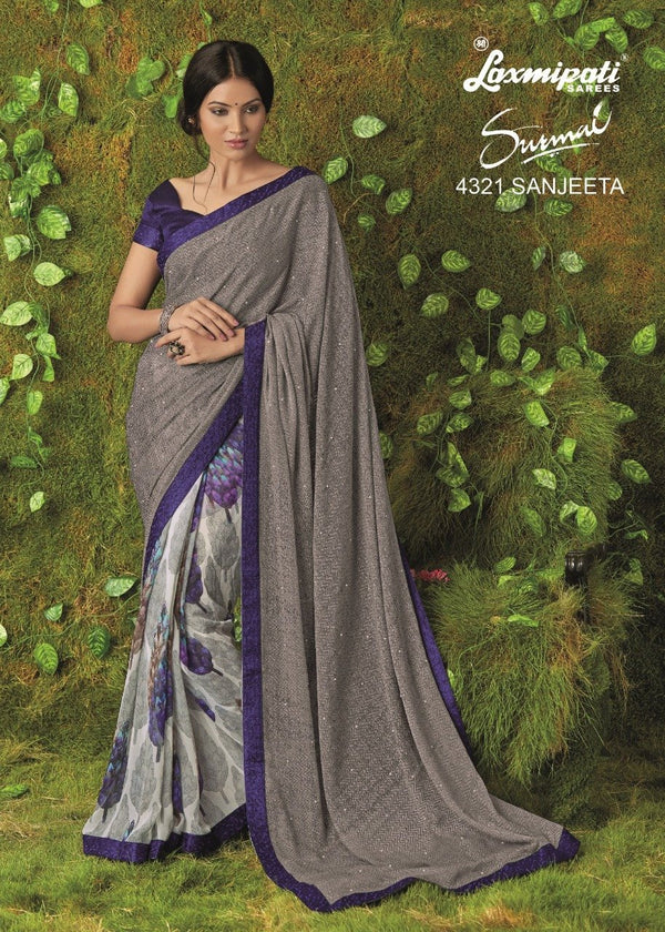 Laxmipati Surmai 4321 Multicolor Brasso Saree