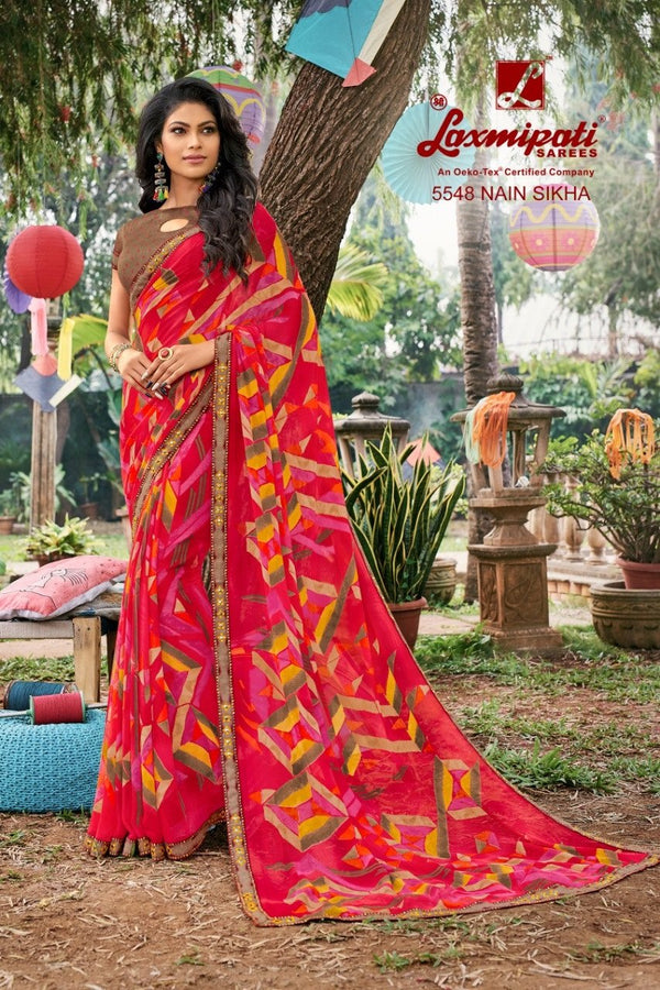 Laxmipati Tabassum 5548 Multicolor Georgette Saree