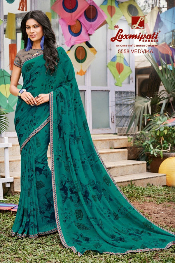 Laxmipati Tabassum 5558 Multicolor Georgette Saree