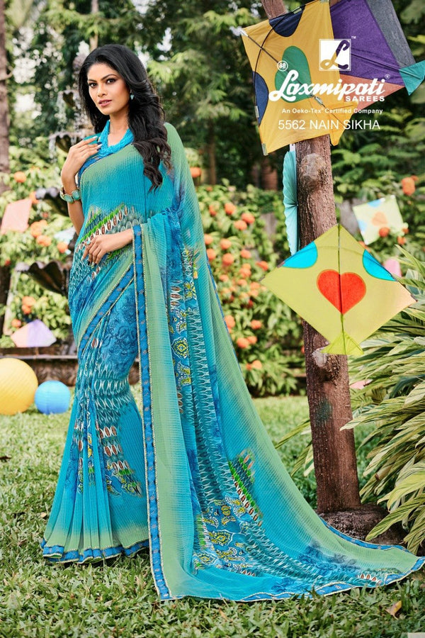 Laxmipati Tabassum 5562 Multicolor Georgette Saree