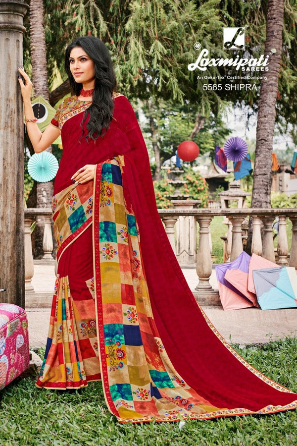 Laxmipati Tabassum 5565 Multicolor Georgette Saree