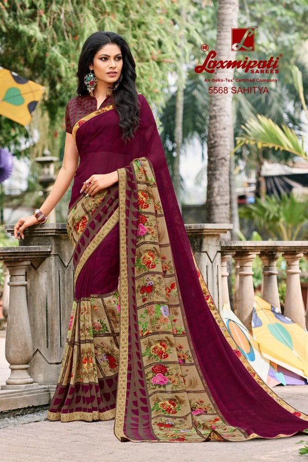 Laxmipati Tabassum 5568 Multicolor Georgette Saree