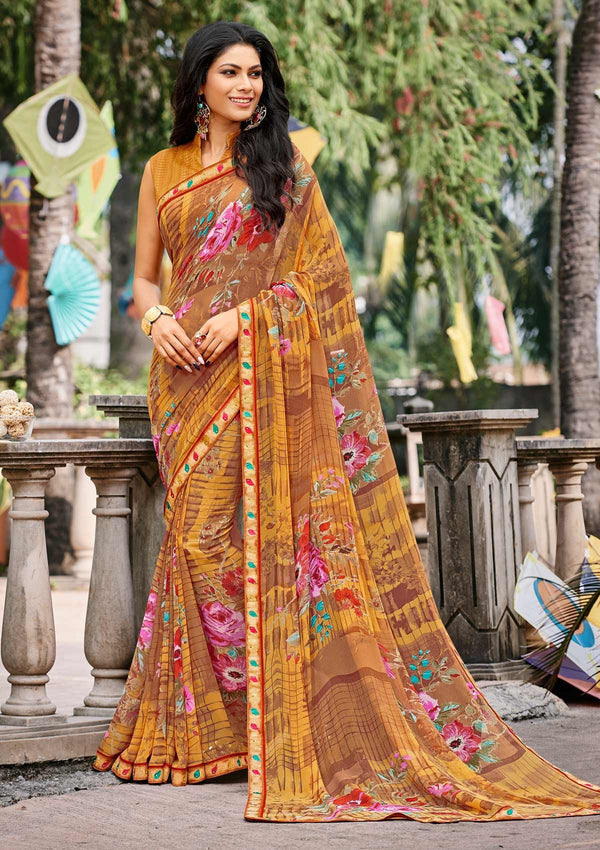 Laxmipati Tabassum 5569 Multicolor Georgette Saree