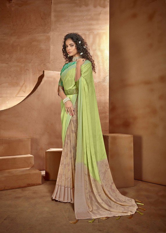 Vallabhi Falguni Vl-12146 Multicolor Georgette Saree