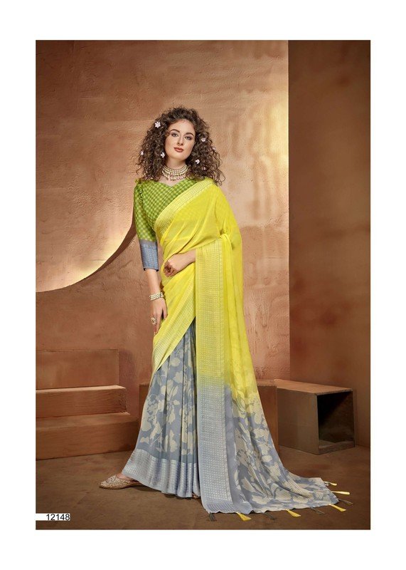 Vallabhi Falguni Vl-12148 Multicolor Georgette Saree