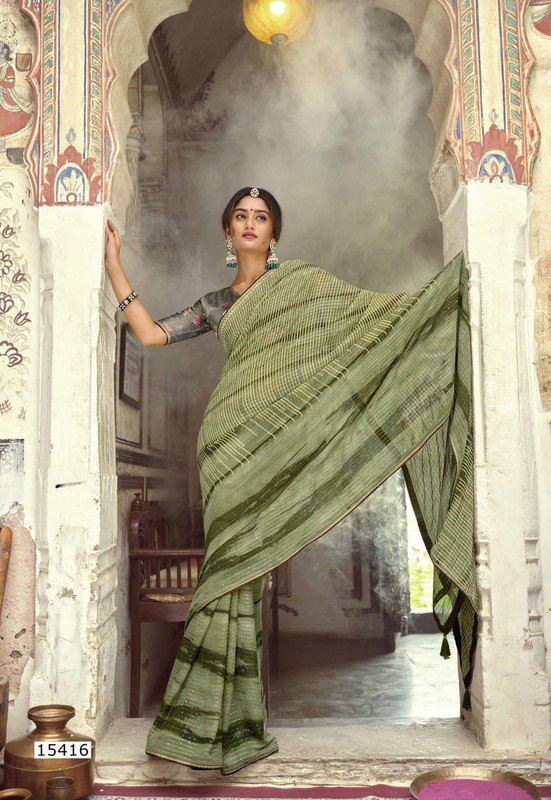 Vallabhi Atrangi-2 Vl-15416 Green Georgette Saree