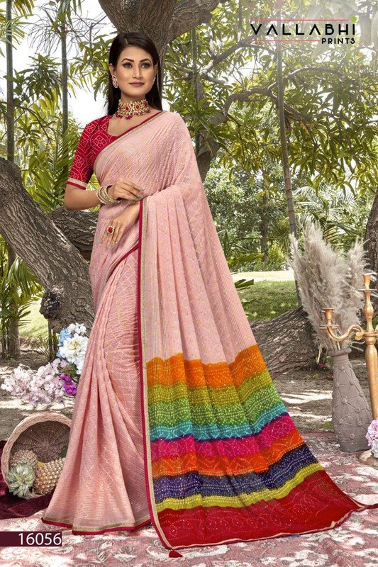 Vallabhi Atrangi-3 Vl-16056 Pink Georgette Saree