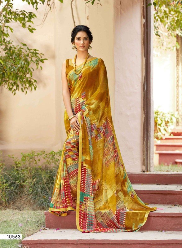 Vallabhi Neelkanth Vl-10563 Multicolor Georgette Saree