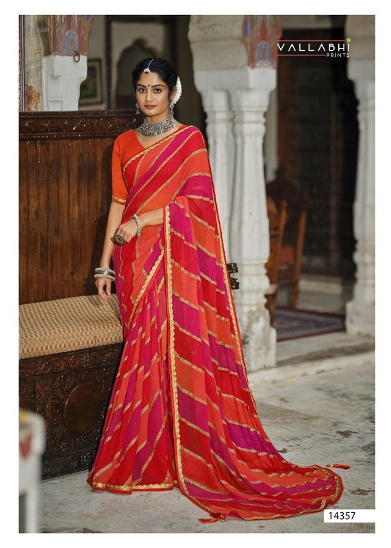 Vallabhi Suhana Safar Vl-14357 Pink Georgette Saree