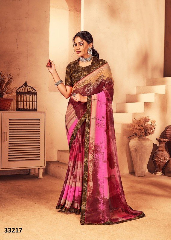 Vallabhi Vipasa Vol-2 Vl-33217 Multicolor Georgette Saree