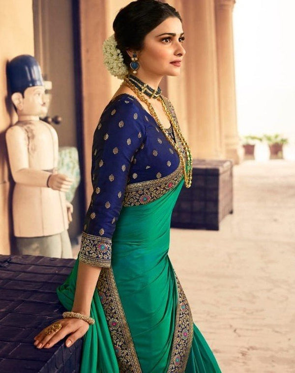 Vinay Heritage Vn-V24091 Green Crape Silk Saree