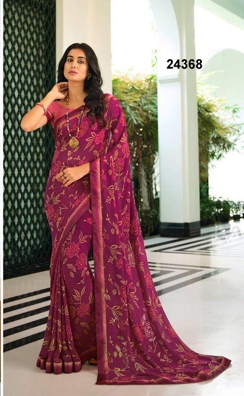 Vinay Starwalk-67 Vn-V24368 Pink Georgette Saree