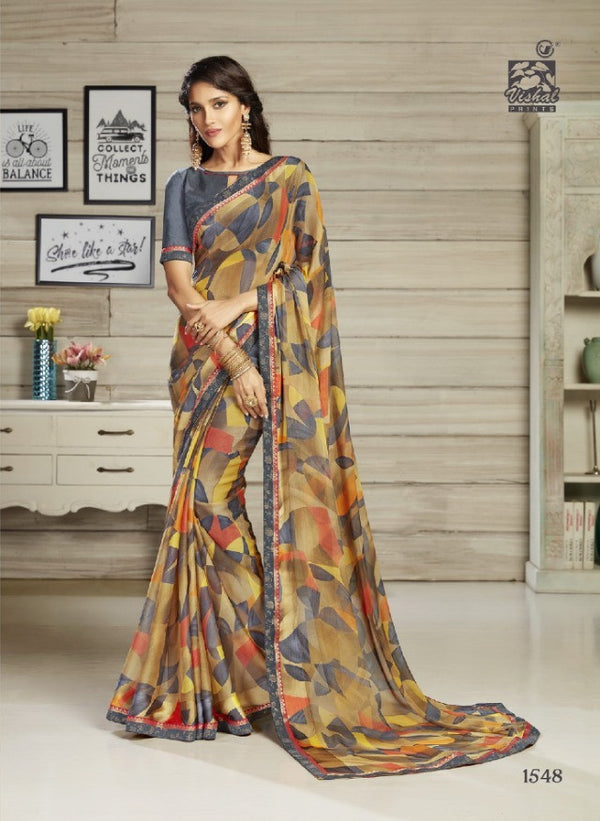 Vishal All Time Hit Vs-1548 Georgette Multicolor Saree