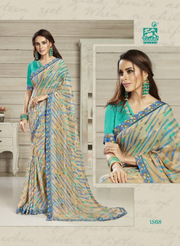 Vishal All Time Hit Vs-1568 Georgette Multicolor Saree