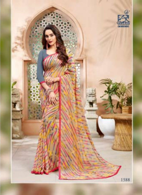 Vishal All Time Hit Vs-1588 Georgette Multicolor Saree