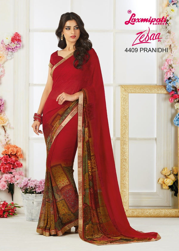 Laxmipati Zeba 4409 Multicolor Georgette Saree